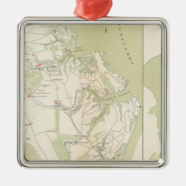 Adorno Metálico Departamento de Virginia, Yorktown a Williamsburg (Frente)