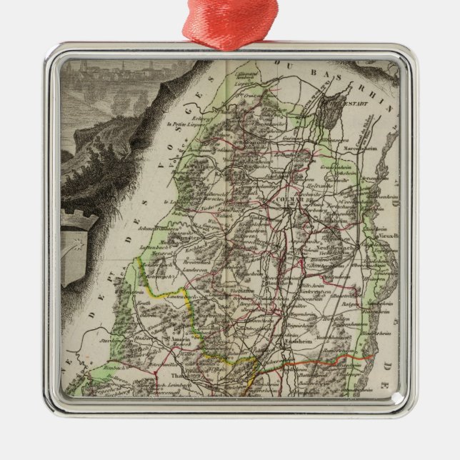 Adorno Metálico Departamento Du Haut-Rhin (Frente)