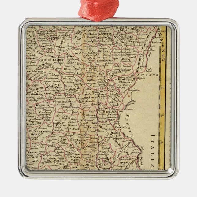 Adorno Metálico Departamentos de Francia (Frente)