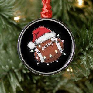 Adorno Metálico Deportista de Navidad Fútbol Americano Amante