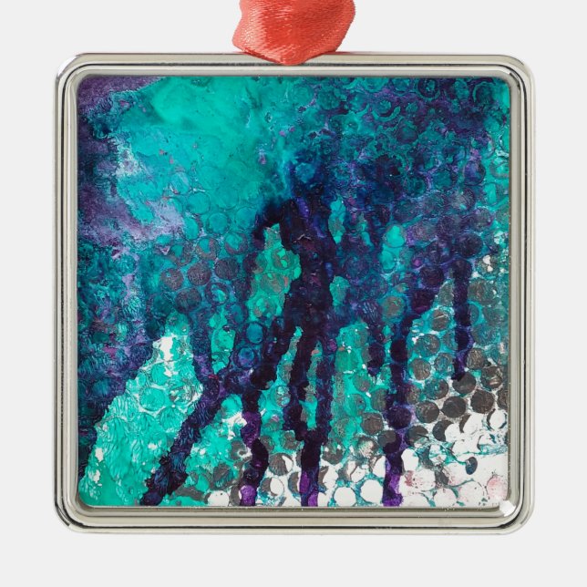 Adorno Metálico Derrames de tinta (Frente)