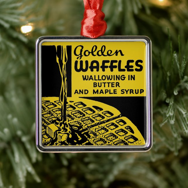 Adorno Metálico Desayuno Golden Waffles (Árbol)