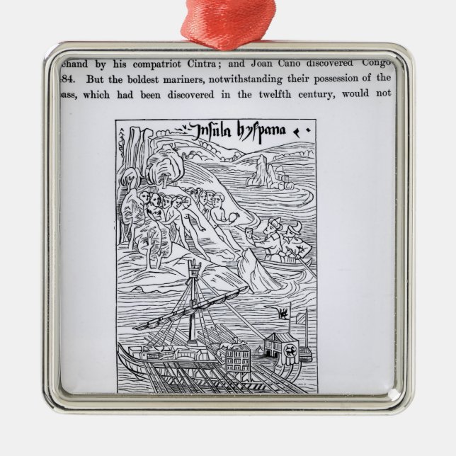 Adorno Metálico Descubrimiento de San Domingo (Frente)