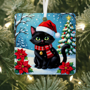 Adorno Metálico Deseándote una Navidad Paw-some   Personalizada 