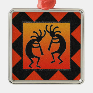 Adorno Metálico Desert Sunset Kokopelli Árbol de Navidad del Suroe