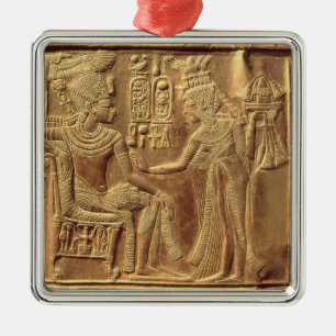 Adorno Metálico Detalle de la capilla de oro de Tutankhamun