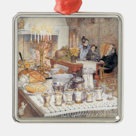 Adorno Metálico Detalle de la víspera de Navidades (Navidad tradic