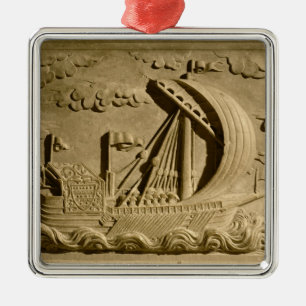 Adorno Metálico Detalle de un buque de guerra veneciano