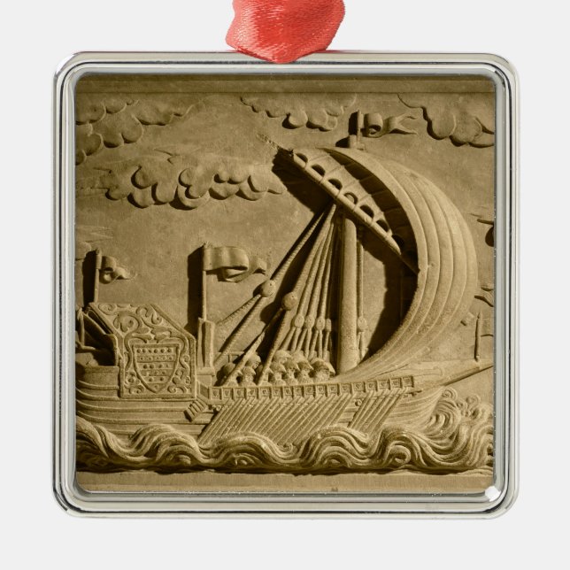 Adorno Metálico Detalle de un buque de guerra veneciano (Frente)