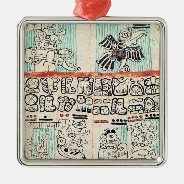 Adorno Metálico Detalle de un códice maya (Frente)