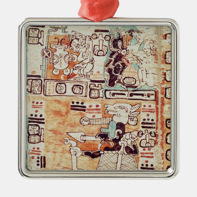 Adorno Metálico Detalle de un códice maya (Frente)