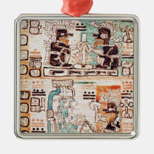Adorno Metálico Detalle de un códice maya