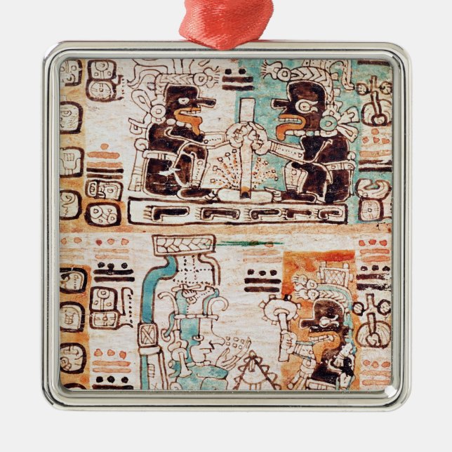 Adorno Metálico Detalle de un códice maya (Frente)