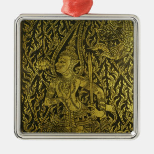 Adorno Metálico Detalle de un gabinete tailandés