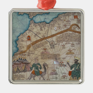 Adorno Metálico Detalle del Atlas Catalán, 1375