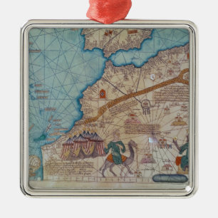 Adorno Metálico Detalle del atlas catalán, 1375