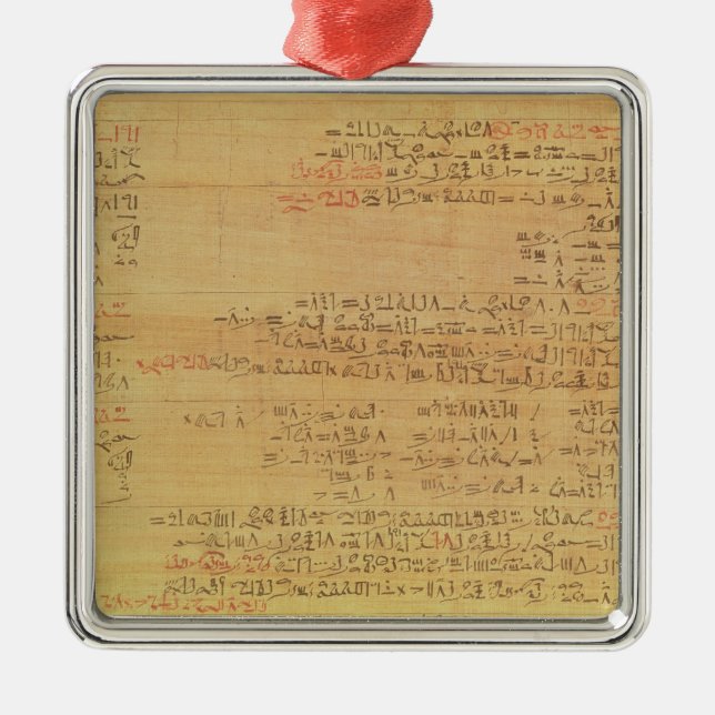 Adorno Metálico Detalle del papiro matemático de Rhind (Frente)
