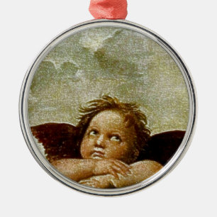 Adorno Metálico Detalle "Sistine Madonna" de Raphael (alrededor de