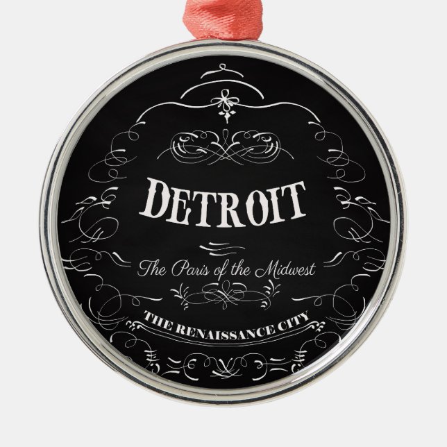 Adorno Metálico Detroit Michigan - la París del Cercano oeste (Frente)