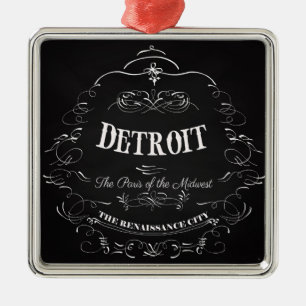 Adorno Metálico Detroit Michigan - la París del Cercano oeste