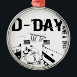 Adorno Metálico DÍA D 6 de junio de 1944<br><div class="desc">D-DAY 6 de junio de 1944 - Los aterrizajes en Normandía fueron las operaciones de aterrizaje el 6 de junio de 1944 (denominado Día D) de la invasión aliada de Normandía en la Operación Alcalde durante la Segunda Guerra Mundial.</div>