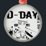 Adorno Metálico DÍA D 6 de junio de 1944<br><div class="desc">D-DAY 6 de junio de 1944 - Los aterrizajes en Normandía fueron las operaciones de aterrizaje el 6 de junio de 1944 (denominado Día D) de la invasión aliada de Normandía en la Operación Alcalde durante la Segunda Guerra Mundial.</div>
