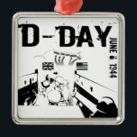 Adorno Metálico DÍA D 6 de junio de 1944<br><div class="desc">D-DAY 6 de junio de 1944 - Los aterrizajes en Normandía fueron las operaciones de aterrizaje el 6 de junio de 1944 (denominado Día D) de la invasión aliada de Normandía en la Operación Alcalde durante la Segunda Guerra Mundial.</div>