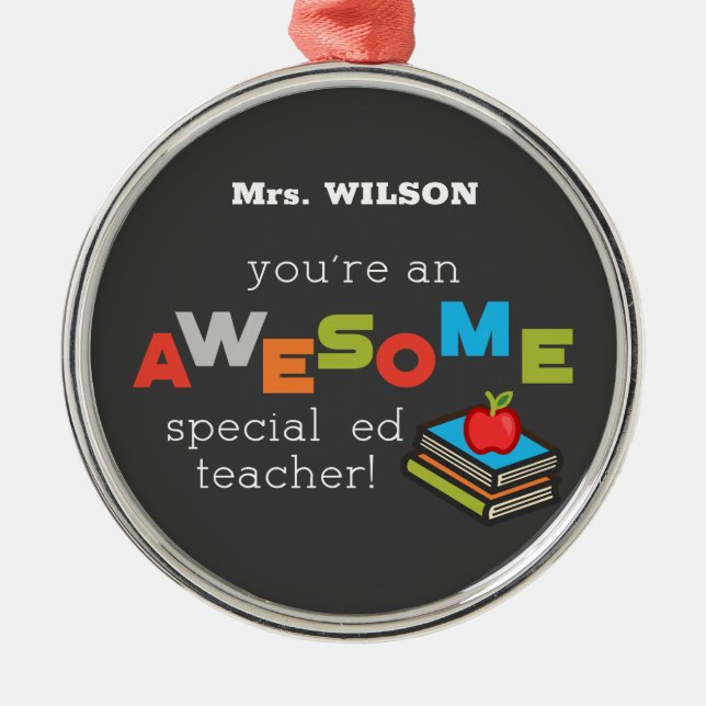 Adorno Metálico Día de Apreciación de Profesores de Educación Espe (Frente)