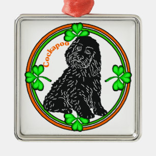 Adorno Metálico Día de Cockapoo St Patrick