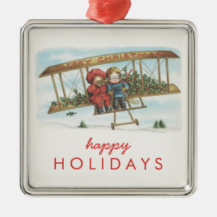 Adorno Metálico Día de fiesta lindo del aeroplano de los niños d