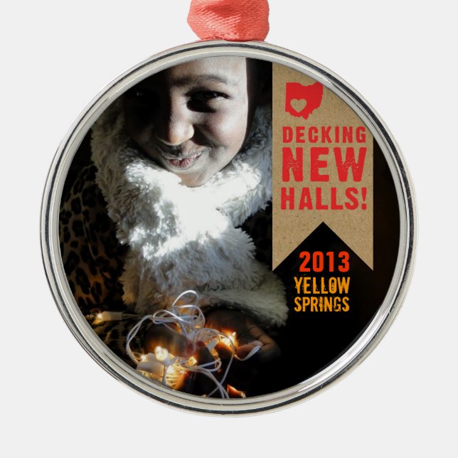 Adorno Metálico Día de fiesta que mueve los matasellos de Ohio (Frente)