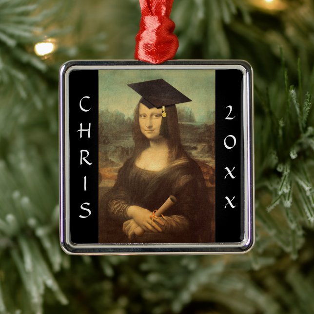 Adorno Metálico Día de Graduación de Mona Lisa (Árbol)