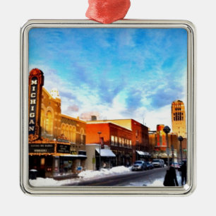 Adorno Metálico Día de invierno en Ann Arbor
