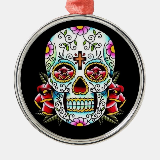 Adorno Metálico Día de la Calavera Muerta (Frente)