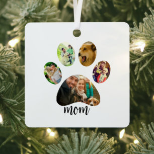 Adorno Metálico Día de las Madres Perro mamá   5 Colaje de Fotos d