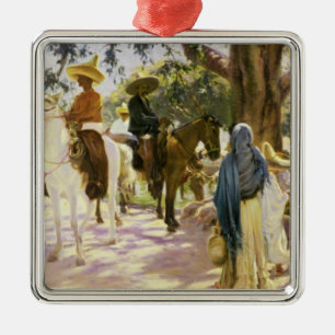 Adorno Metálico Día de mercado en San Gabriel, México