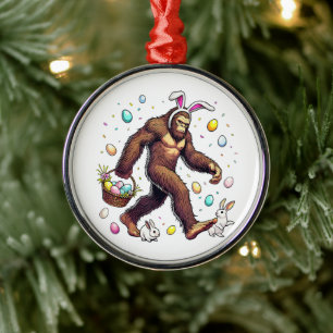 Adorno Metálico Día de Pascua de Bigfoot Divertido Sasquatch