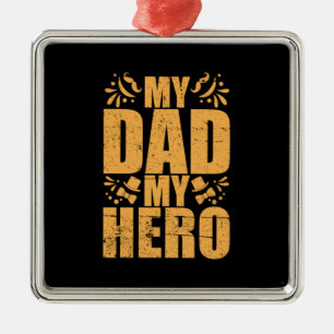 Adorno Metálico Día del padre mi papá mi héroe