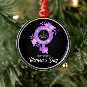 Adorno Metálico Día Internacional de la Mujer 8 de marzo