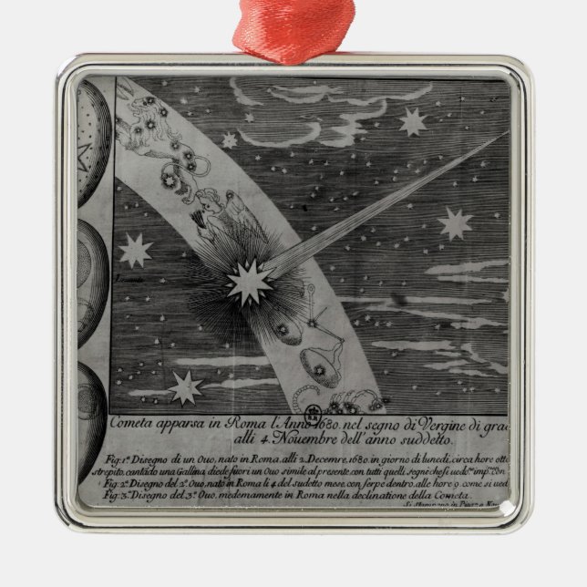 Adorno Metálico Diagrama astrológico del cometa (Frente)