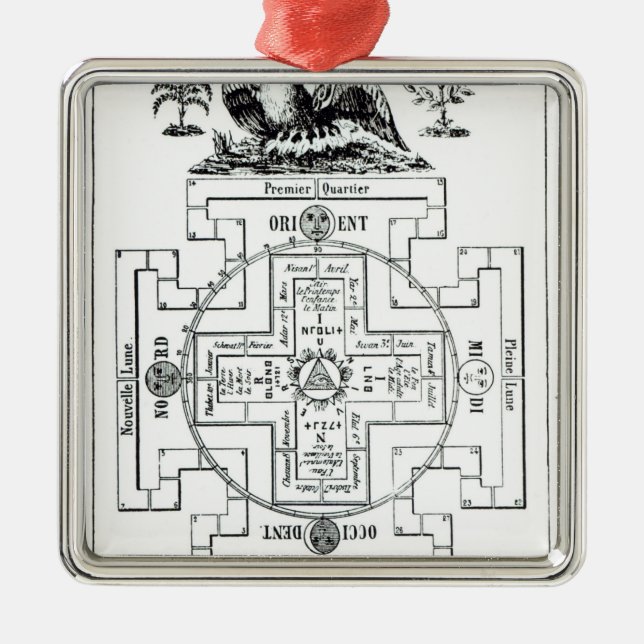 Adorno Metálico Diagrama místico de Solomon (Frente)