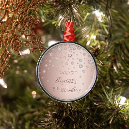 Adorno Metálico Diamantes de oro de rosa de 18 años nombre espumos