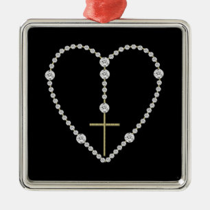 Adorno Metálico Diamond Rosary - Hail Mary Full of Grace