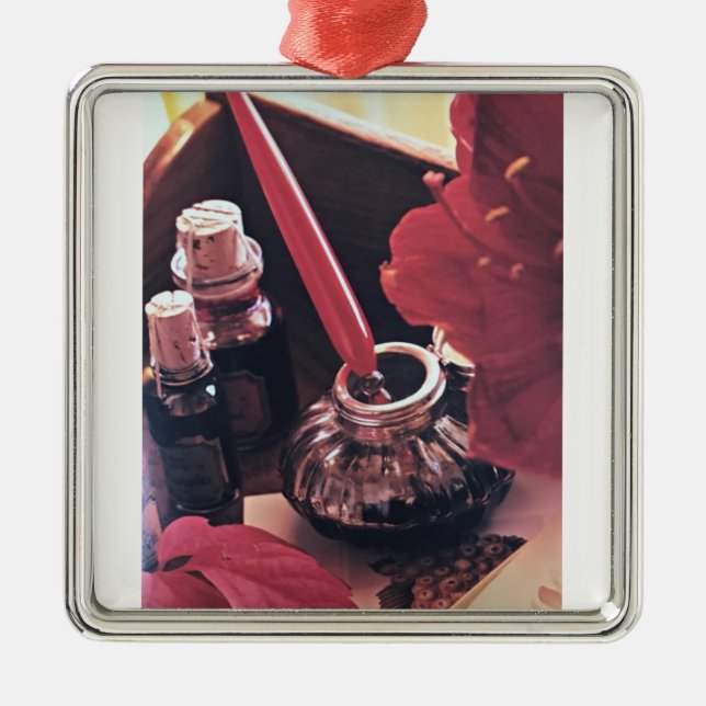 ADORNO METÁLICO **DÍAS DE ANTIGUO** ORNAMIENTO DE NAVIDAD (Frente)