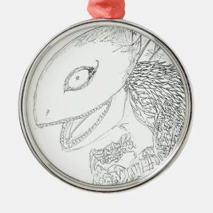 Adorno Metálico dibujo animado de lagarto monstruo