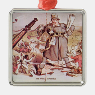 Adorno Metálico Dibujo animado de presidente Roosevelt