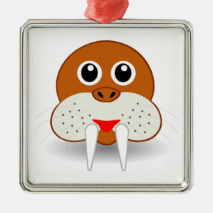 Adorno Metálico Dibujo animado principal de la morsa