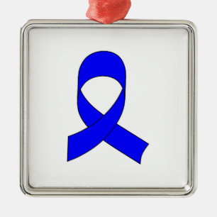 Adorno Metálico Dibujo de cinta azul
