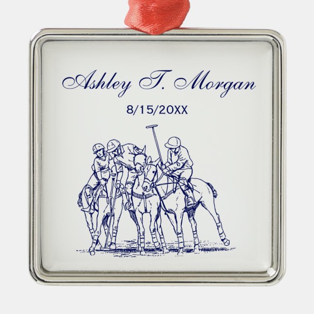 Adorno Metálico Dibujo De Coincidencia De Polo Estilizado De Vinta (Frente)