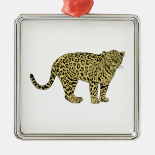 Adorno Metálico Dibujo de gato manchado de leopardo guepardo vinta